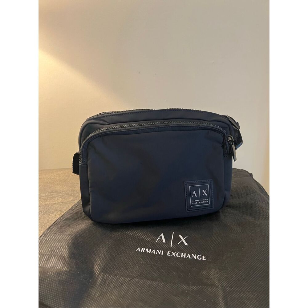 A|X Armani Exchange Blue Edition Messenger Crossbody Bag